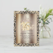 Elegant Crown Leopard Print Sweet 16   招待状 (スタンド正面)