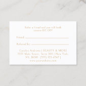 Elegant Crown Logo Salon Black Beige 紹介カード (裏面)