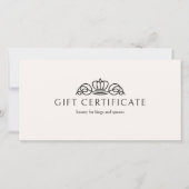 Elegant Crown Salon Beige Gift Certificate (正面)