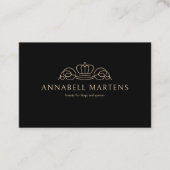 Elegant Crown Salon Black Beige 予約カード (正面)