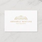 Elegant Crown Salon White 予約カード (正面)