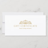 Elegant Crown Salon White Gift Certificate (正面)