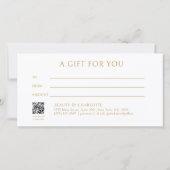 Elegant Crown Salon White Gift Certificate (裏面)