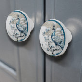 Elegant Crowned Peacock Ceramic Knob セラミックノブ