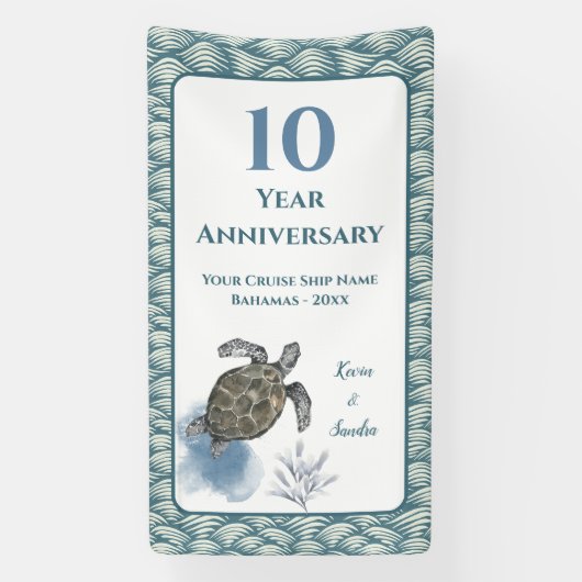 Elegant Cruise Door Decor Sign Anniversary 横断幕 (縦)