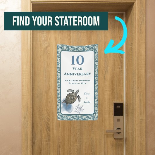 Elegant Cruise Door Decor Sign  Anniversary 横断幕