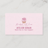 Elegant Cupcake Bakery Loyalty Reward 名刺 (正面)