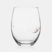 Elegant Custom 40th Anniversary Keepsake Gift ステムなしワイングラス (右)