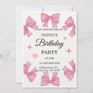 Elegant Custom Birthday Invitation | Modern Person 招待状
