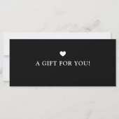 Elegant Custom Black Business Gift Certificate (裏面)