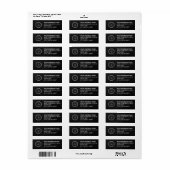 Elegant Custom Business Return Address Label ラベル (フルシート)