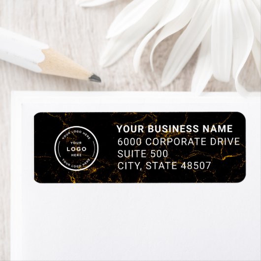Elegant Custom Business Return Address Label ラベル (インサイチュ)