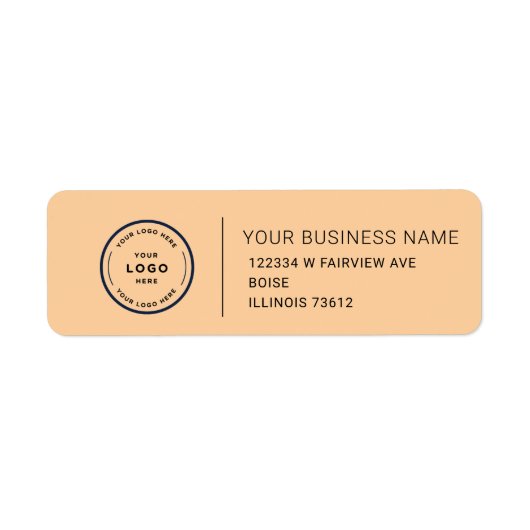 Elegant Custom Business Return Address Label ラベル (正面)