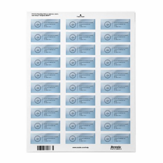 Elegant Custom Business Return Address Label ラベル (フルシート)