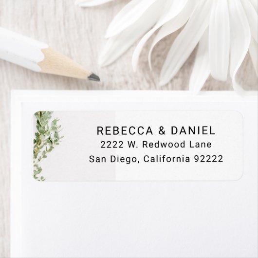 Elegant Custom Business Return Address Label. ラベル (インサイチュ)