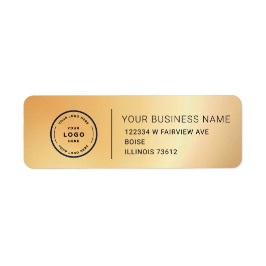 Elegant Custom Business Return Address Label ラベル (正面)
