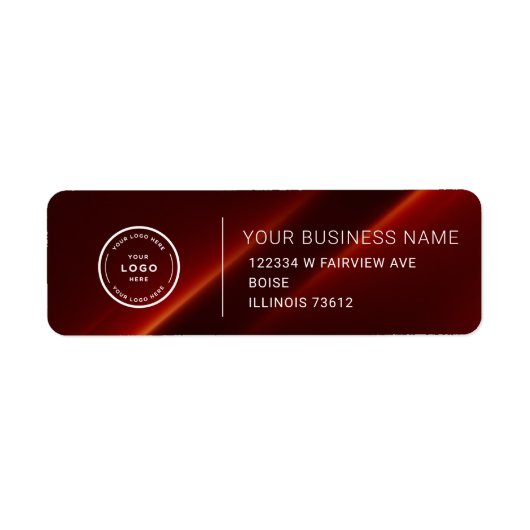 Elegant Custom Business Return Address Label. ラベル (正面)