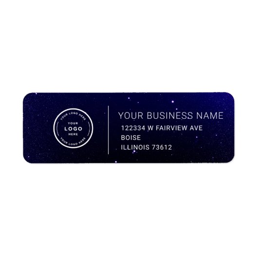 Elegant Custom Business Return Address Label ラベル (正面)