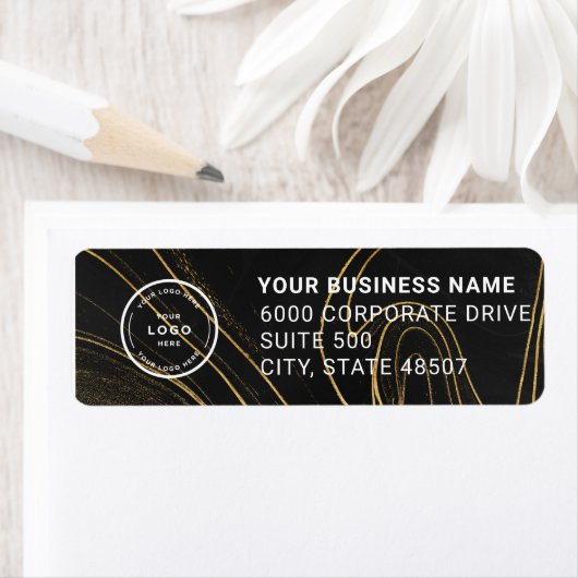 Elegant Custom Business Return Address Label ラベル (インサイチュ)