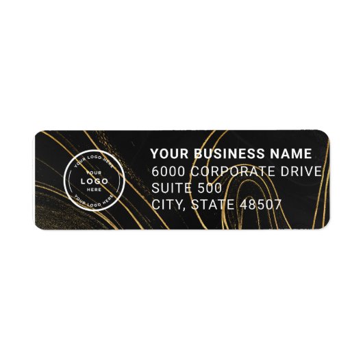 Elegant Custom Business Return Address Label ラベル (正面)