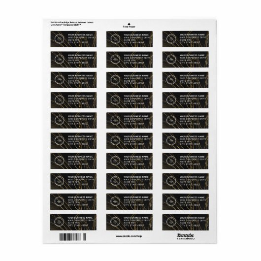 Elegant Custom Business Return Address Label ラベル (フルシート)