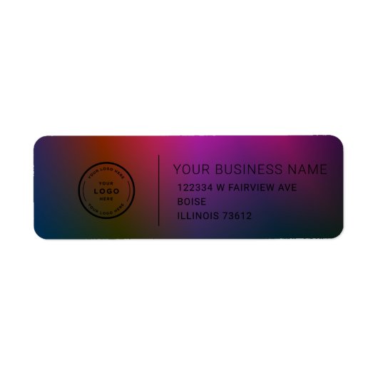 Elegant Custom Business Return Address Label ラベル (正面)