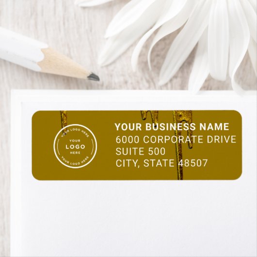 Elegant Custom Business Return Address Label ラベル (インサイチュ)