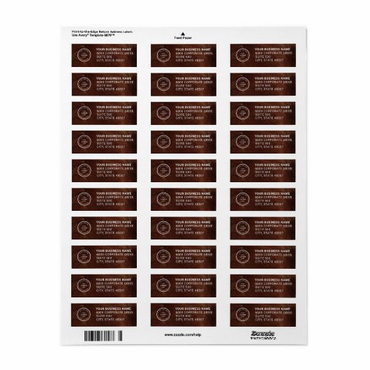 Elegant Custom Business Return Address Label ラベル (フルシート)