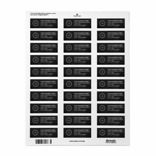 Elegant Custom Business Return Address Label ラベル (フルシート)