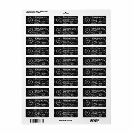 Elegant Custom Business Return Address Label ラベル (フルシート)