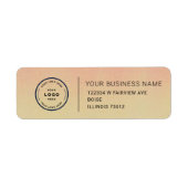 Elegant Custom Business Return Address Label ラベル (正面)