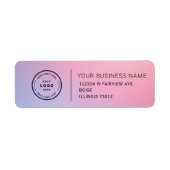 Elegant Custom Business Return Address Label ラベル (正面)