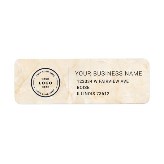 Elegant Custom Business Return Address Label ラベル (正面)