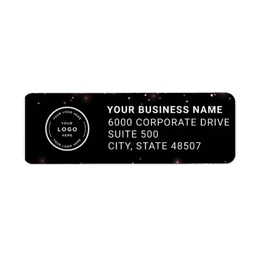 Elegant Custom Business Return Address Label ラベル (正面)