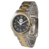 Elegant Custom Couple’s Name Monogram 腕時計 (アングル)