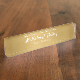 Elegant Custom Desk Name Plate Sign デスクネームプレート