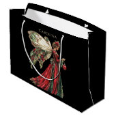 Elegant Custom Fairy Christmas ラージペーパーバッグ (裏面アングル)