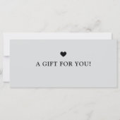 Elegant Custom Gray Business Gift Certificate (裏面)