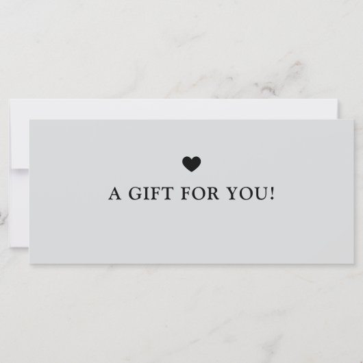 Elegant Custom Gray Business Gift Certificate (裏面)