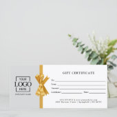 Elegant Custom Gray Business Gift Certificate (スタンド正面)