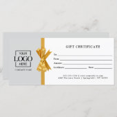 Elegant Custom Gray Business Gift Certificate (正面/裏面)