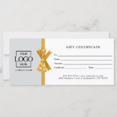 Elegant Custom Gray Business Gift Certificate (正面)