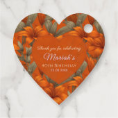 Elegant Custom Lilies Floral Birthday Present フェイバータグ (裏面)