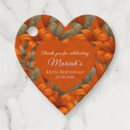 Elegant Custom Lilies Floral Birthday Present フェイバータグ