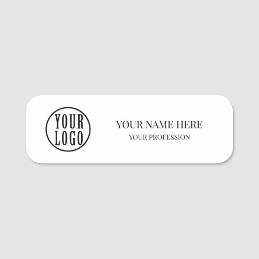 Elegant custom Logo Employee magnetic, safety pin 名札 (正面)