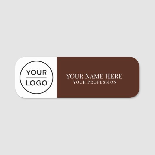 Elegant custom Logo Employee magnetic, safety pin 名札 (正面)