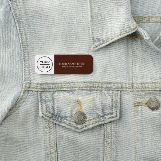 Elegant custom Logo Employee magnetic, safety pin 名札 (インサイチュ)