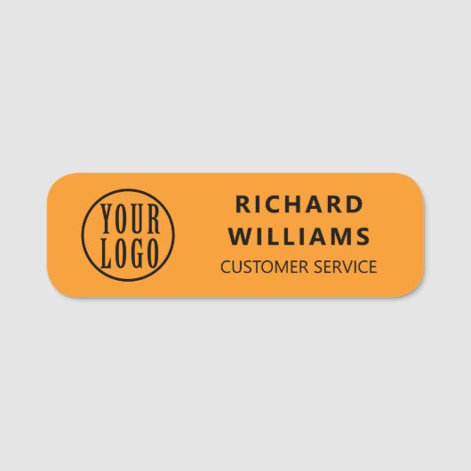 Elegant custom Logo Employee magnetic, safety pin 名札 (正面)