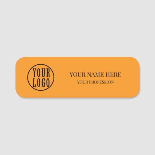 Elegant custom Logo Employee magnetic, safety pin 名札 (正面)