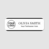 Elegant Custom Logo Employee Name Profession 名札 (正面)